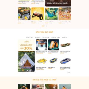 Theme wordpress bán lều bạt camping cắm trại HOT