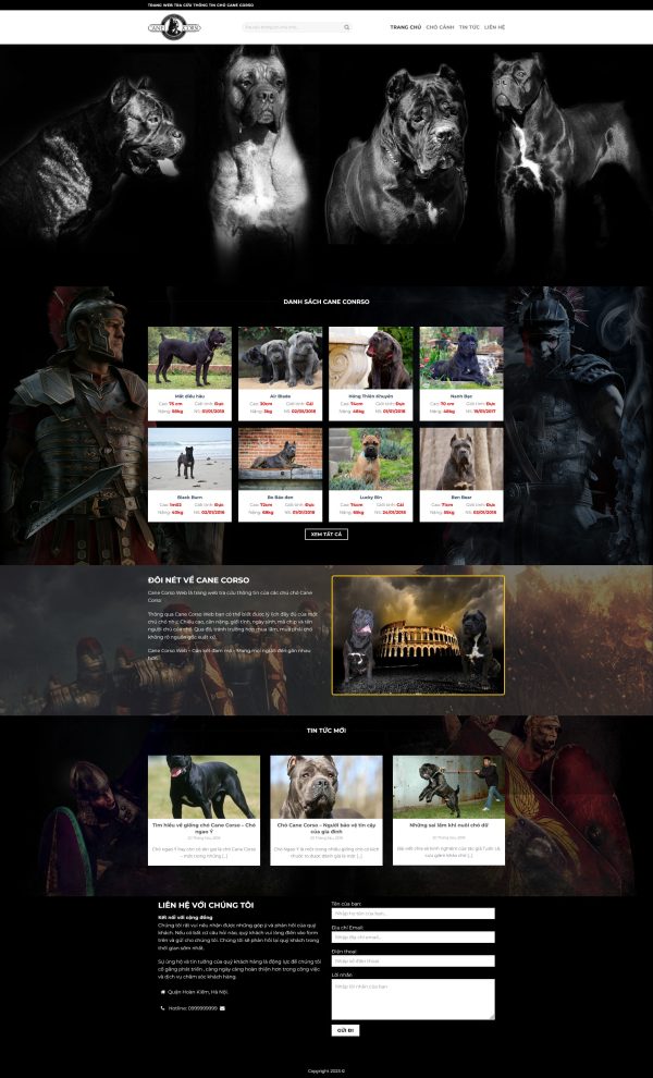 Theme wordpress bán chó săn