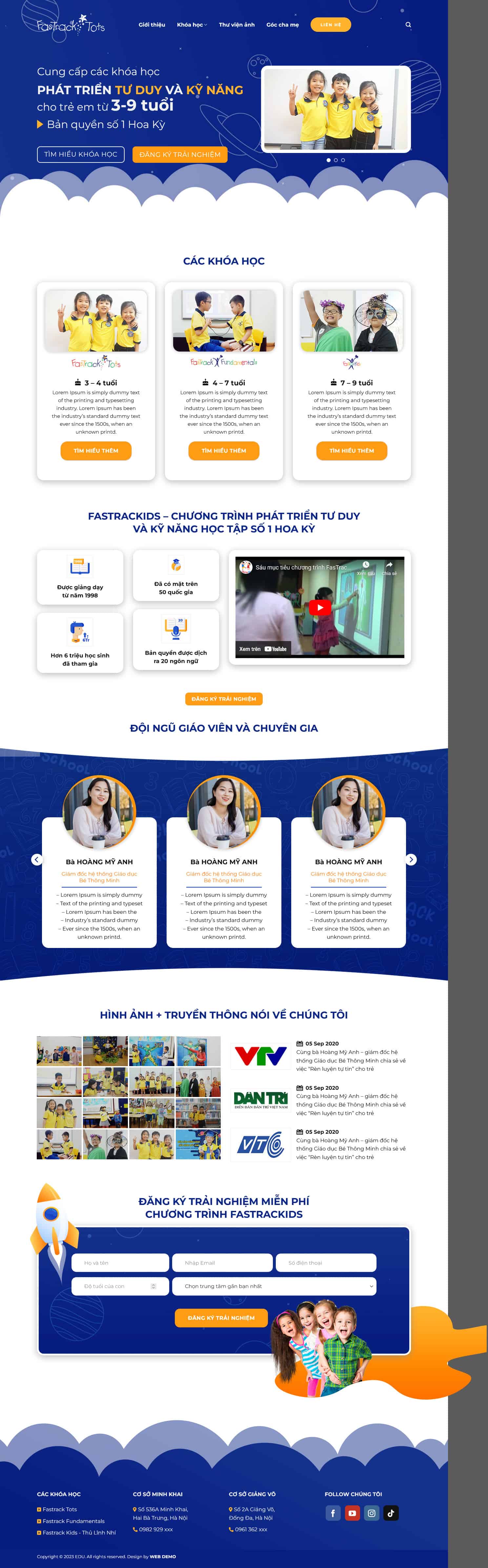 Theme WordPress trường học edukid