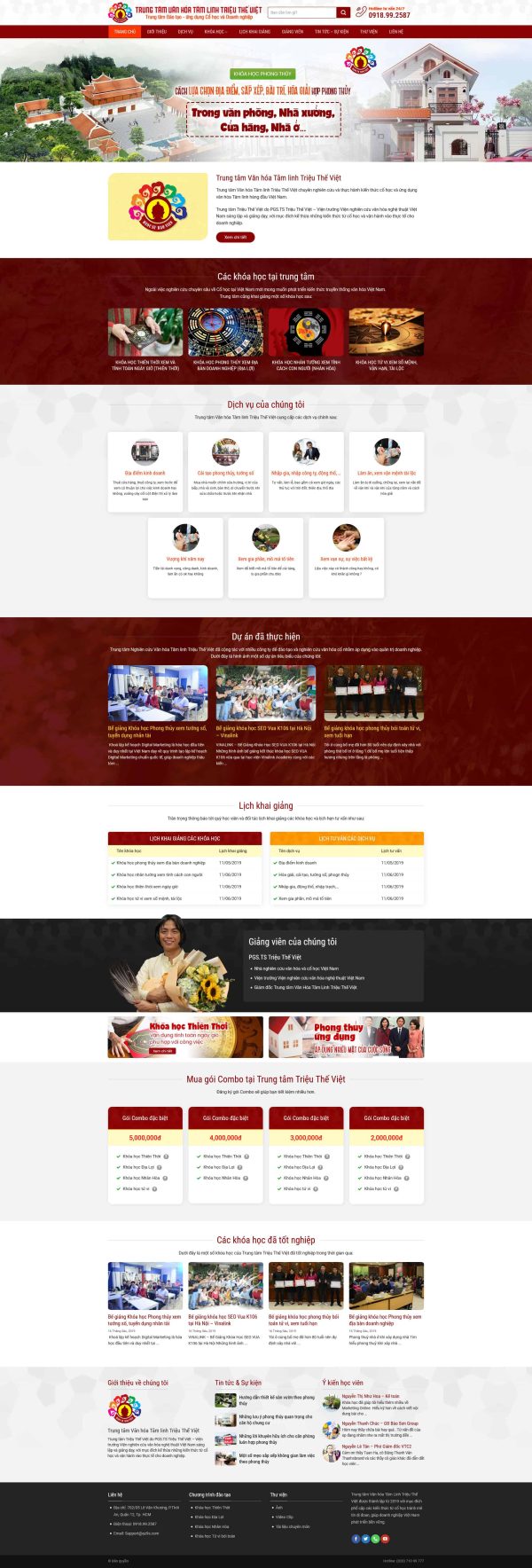 Theme wordpress dạy học phong thủy