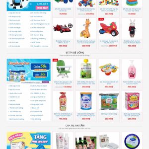 Theme wordpress shop mẹ và bé