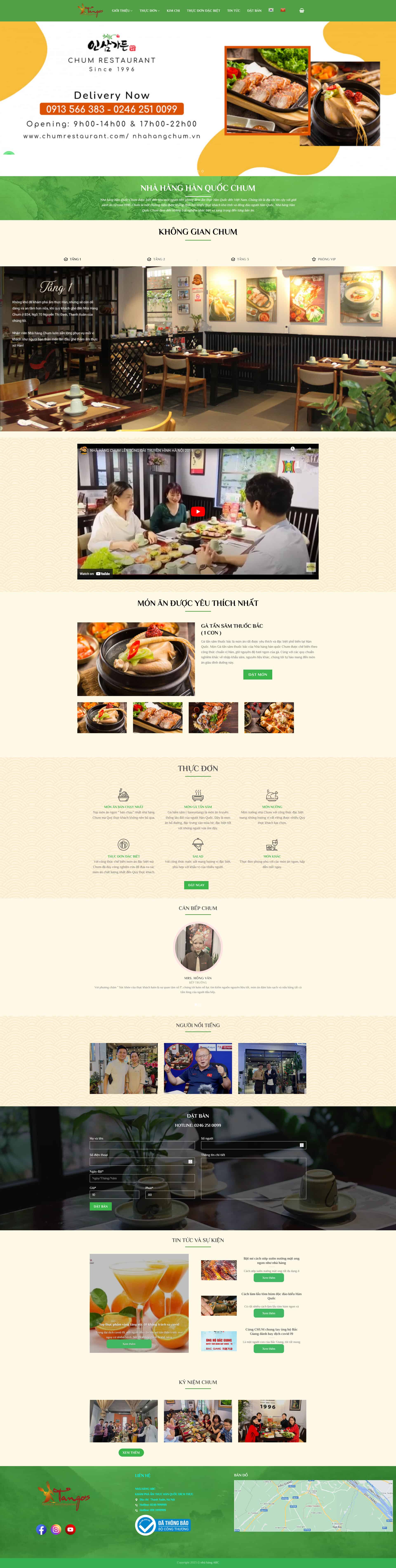 Theme wordpress nhà hàng đẹp