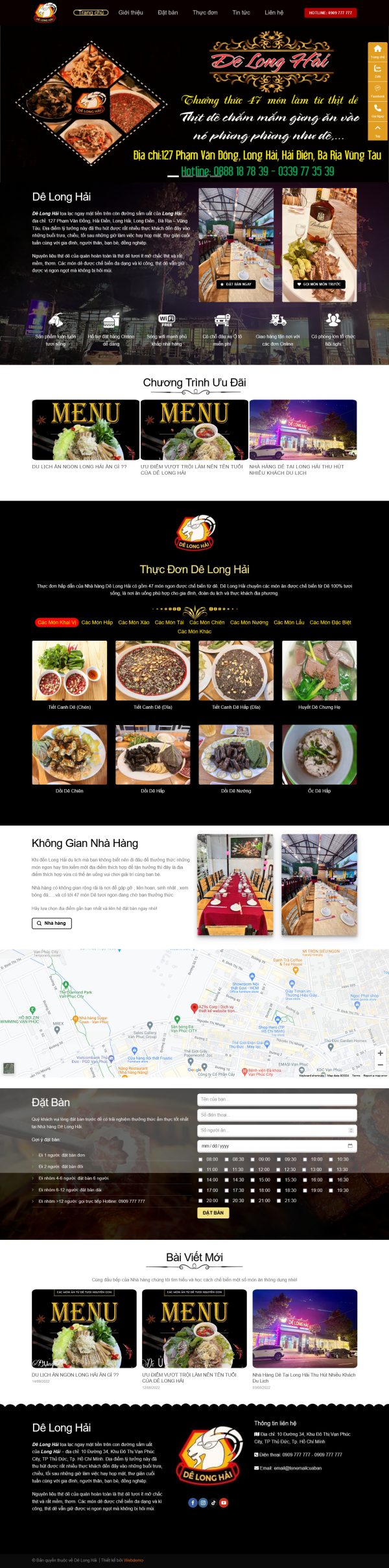 Theme wordpress nhà hàng dê