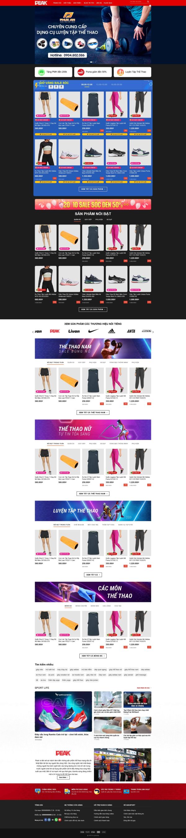 theme WordPress Shop Bán Giày