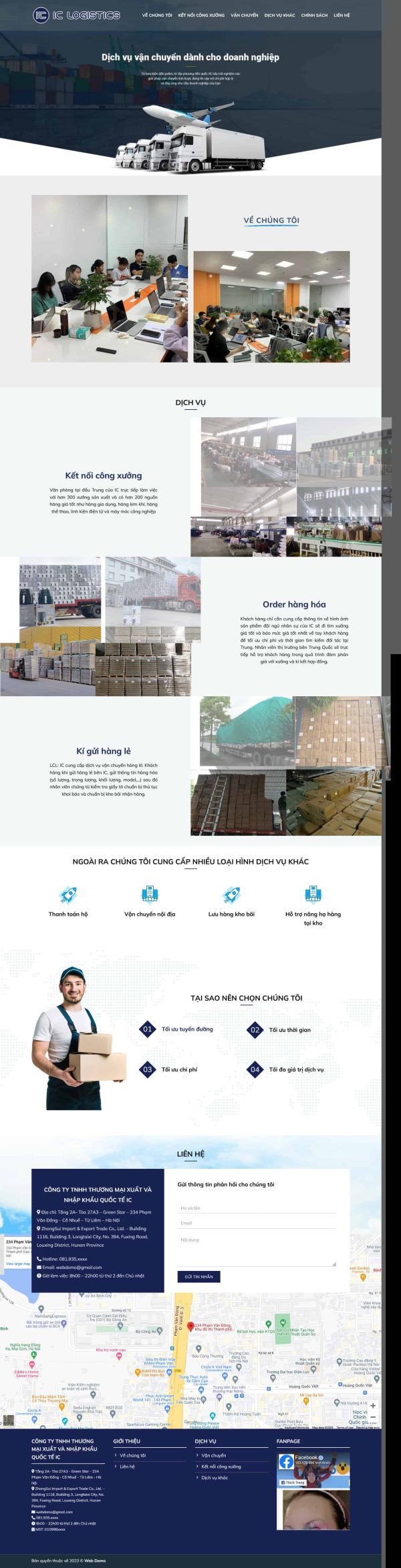 Theme wordpress dịch vụ vận chuyển 3